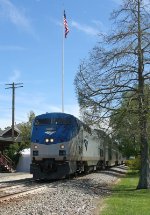 AMTK 837 going by the depot